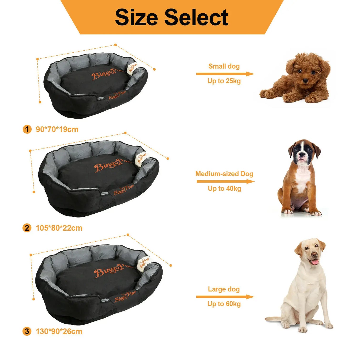 Waterproof XXL Jumbo Sofa Dog Bed Pet Washable Comfy