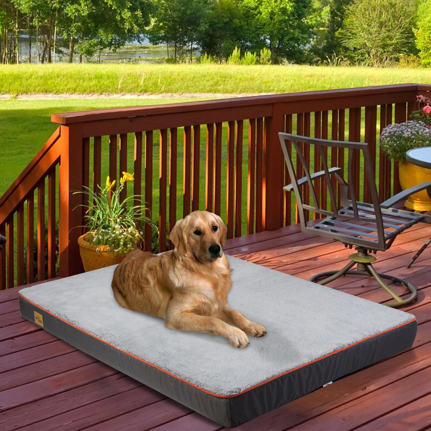 Orthopedic Dog Bed Memory Foam Waterproof with Removable Washable Cover Joint Relief