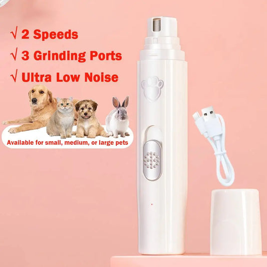 Painless Paws Nail Grinder 2-Speed Electric Rechargeable Pet Nail Trimmer