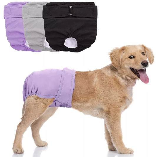 Reusable Female Dog Diapers High Absorbent Nappies, Adjustable Pet Panties for Small Medium Large Girl Dogs