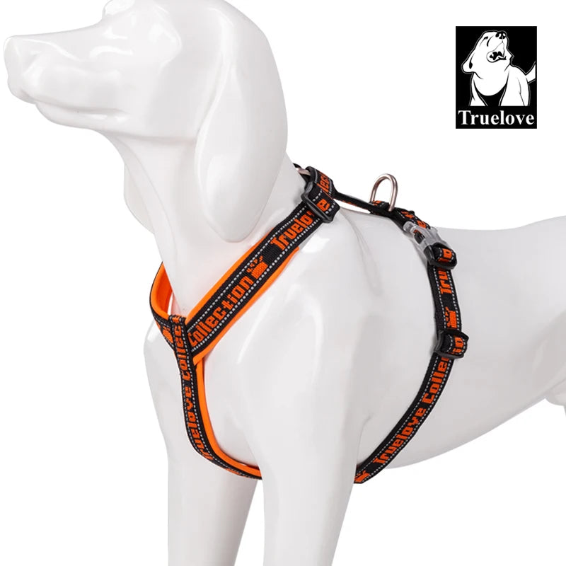 Truelove Dog Harness Reflective No Pull Neoprene Padded Comfort Mesh Adjustable