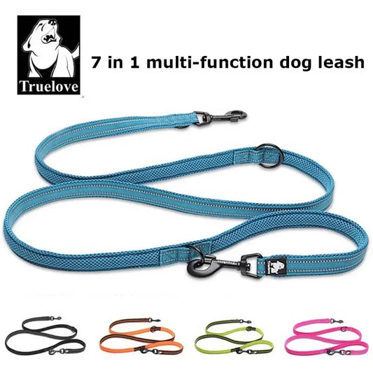 Truelove 7 In 1 Multi-Function Adjustable Dog Lead Walk 2 Dogs