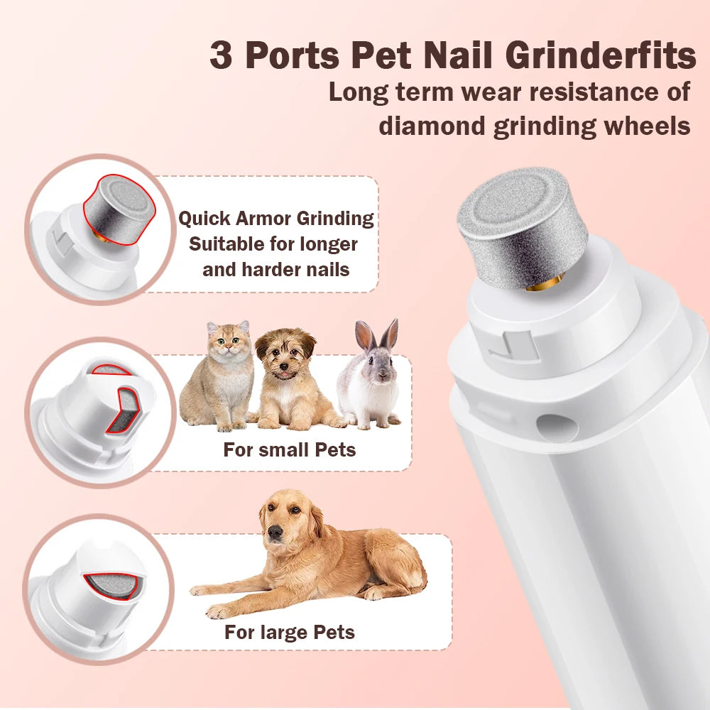 Painless Paws Nail Grinder 2-Speed Electric Rechargeable Pet Nail Trimmer