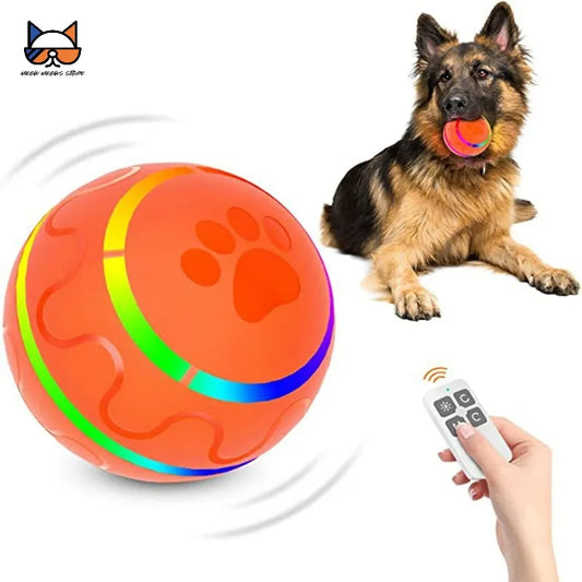Smart Interactive Pet Ball Remote Control Flashing Rolling Jumping Rotating Waterproof Dog Ball