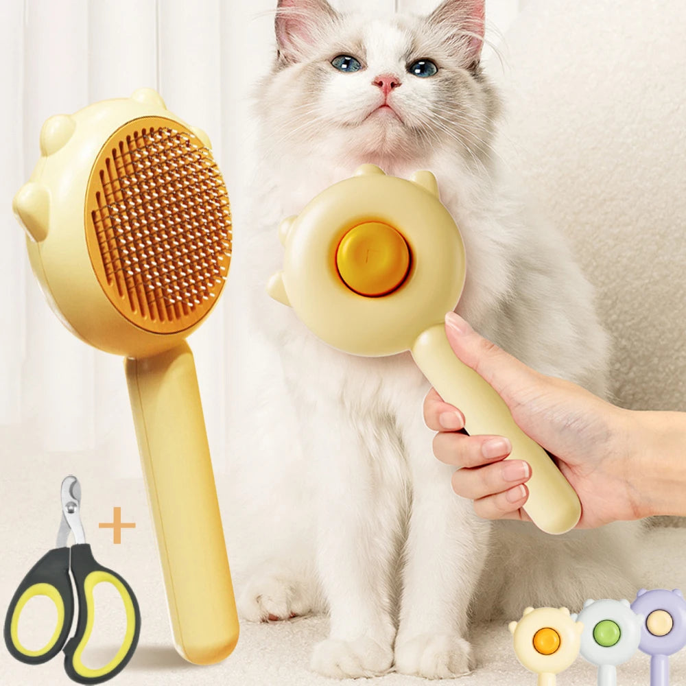 Pet Grooming Brush, Massage Comb Easy Hair Remover